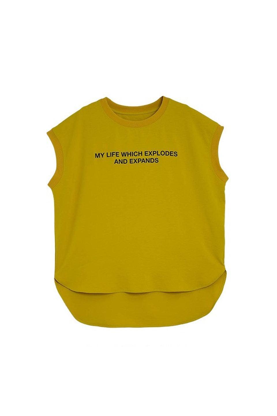 MICALLE MICALLE-Logo Print Sleeveless Top-NOWALL