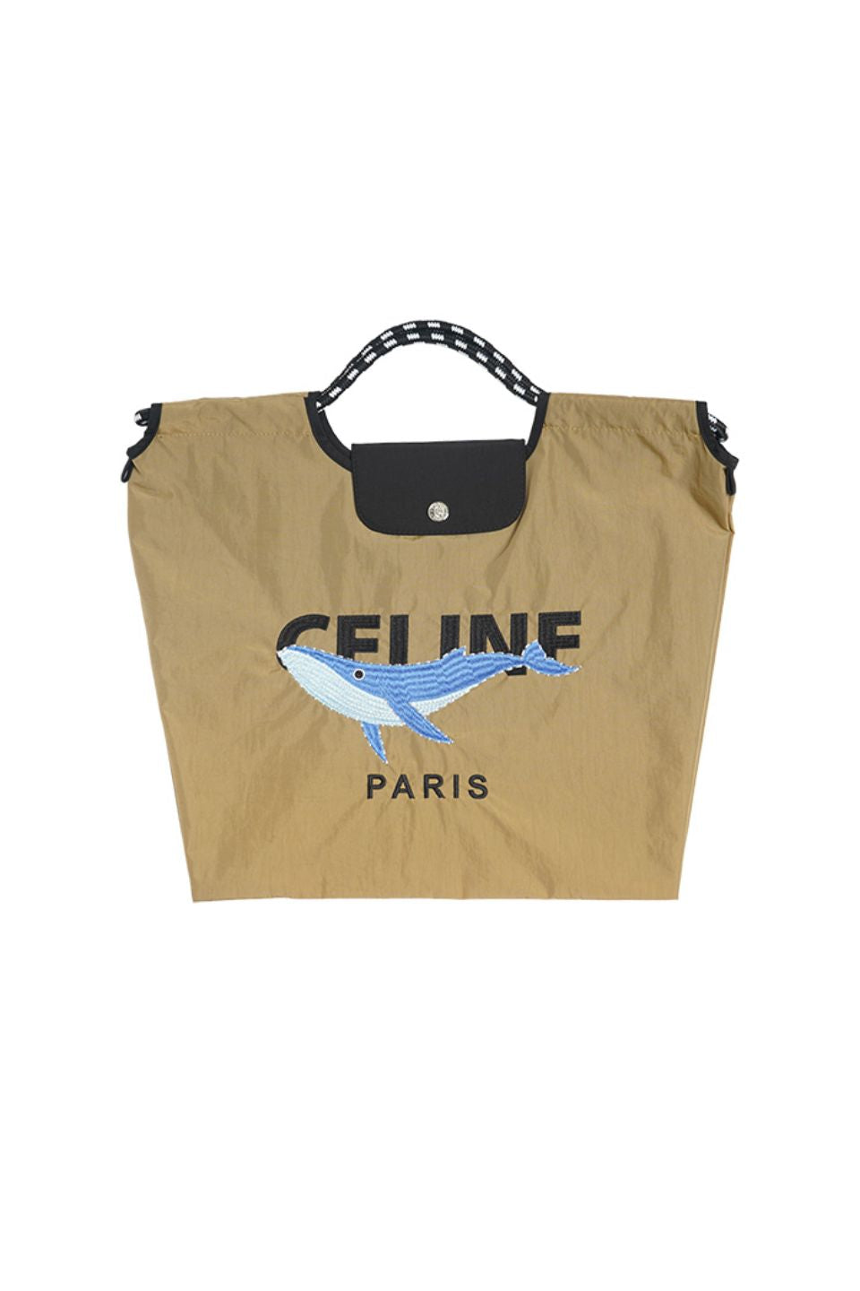 WHALE MOTIF FLAP BAG