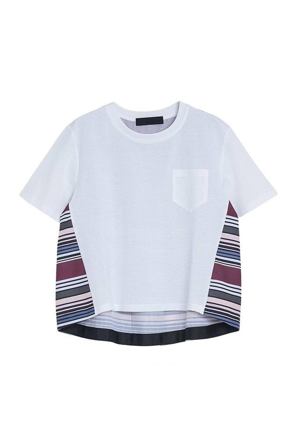Back Border Stripe Flare Tee
