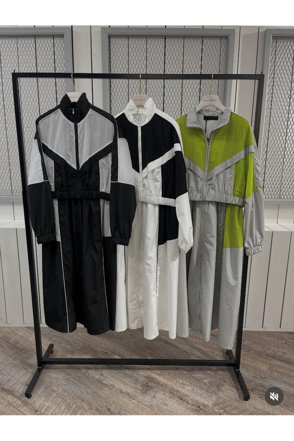 MICALLE MICALLE-Color Block Zip Dress-NOWALL