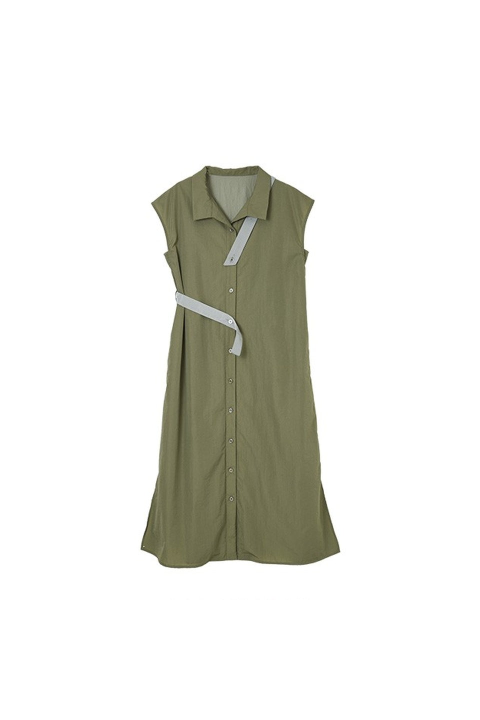 Asymmetrical Strap Shirt Dress