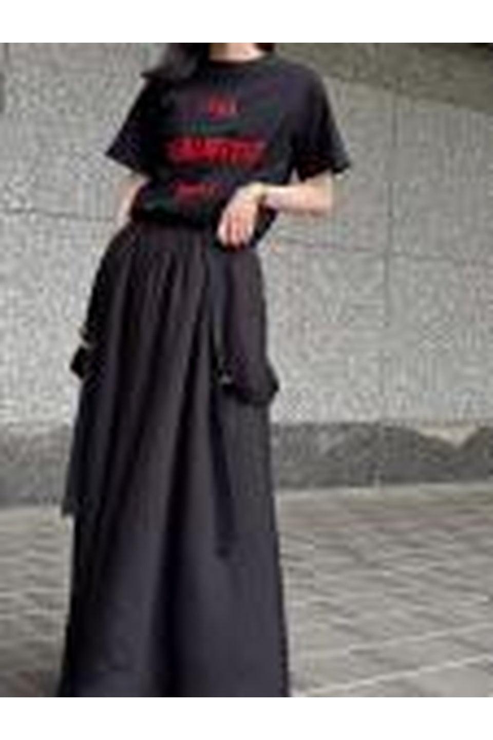 2WAY Suspender Flare Skirt