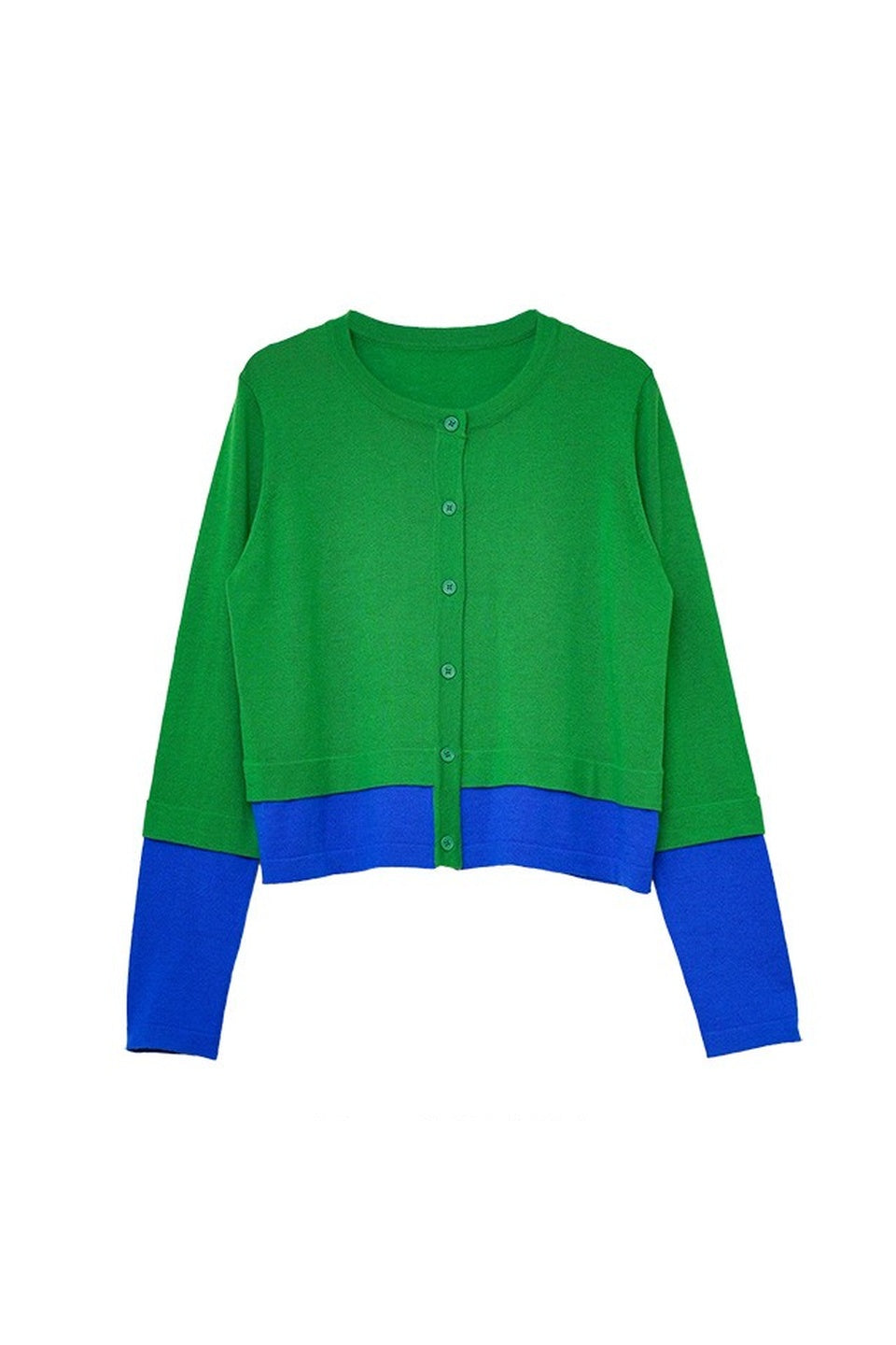 Color Block Knit Cardigan