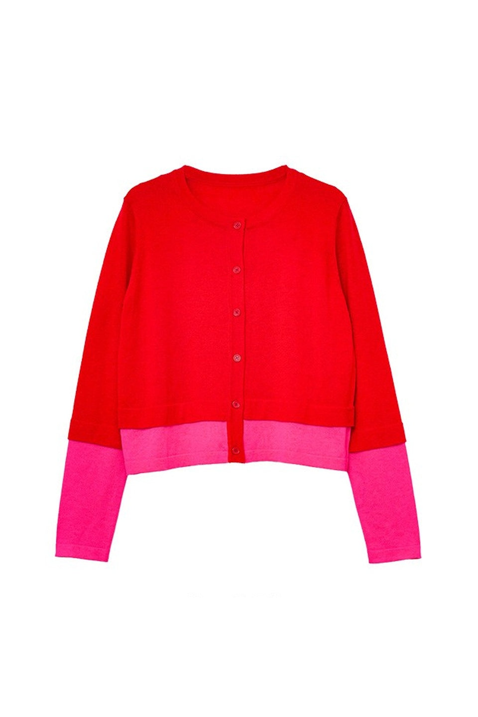 Color Block Knit Cardigan