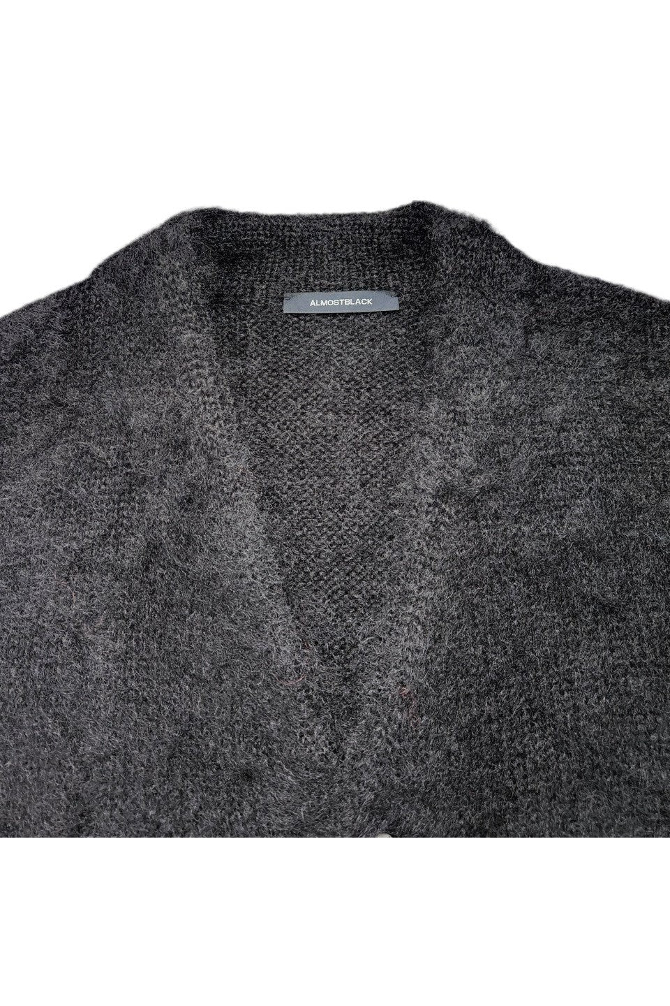 ALMOSTBLACK-MOHAIR MTL BTN KNIT-NOWALL