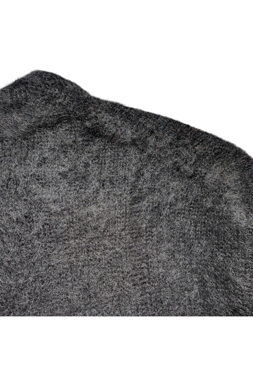 ALMOSTBLACK-MOHAIR MTL BTN KNIT-NOWALL