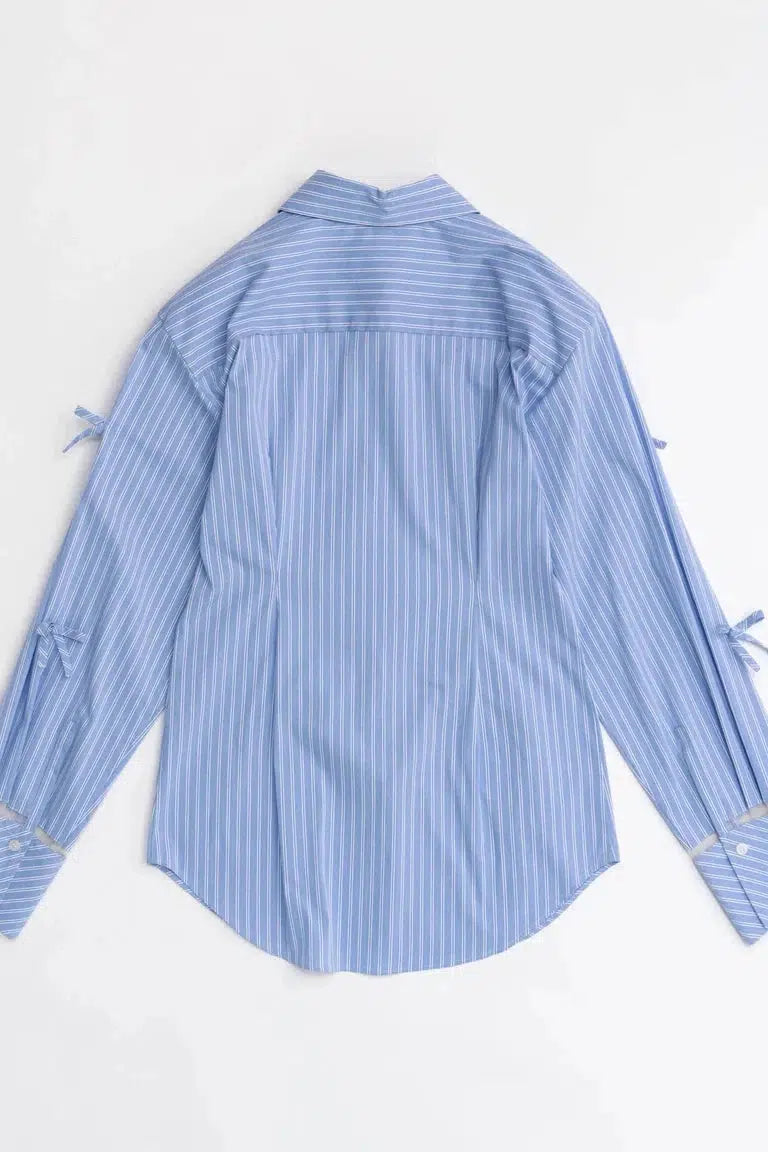 MAISON SPECIAL-Many Ribbon Narrow Shirt-NOWALL