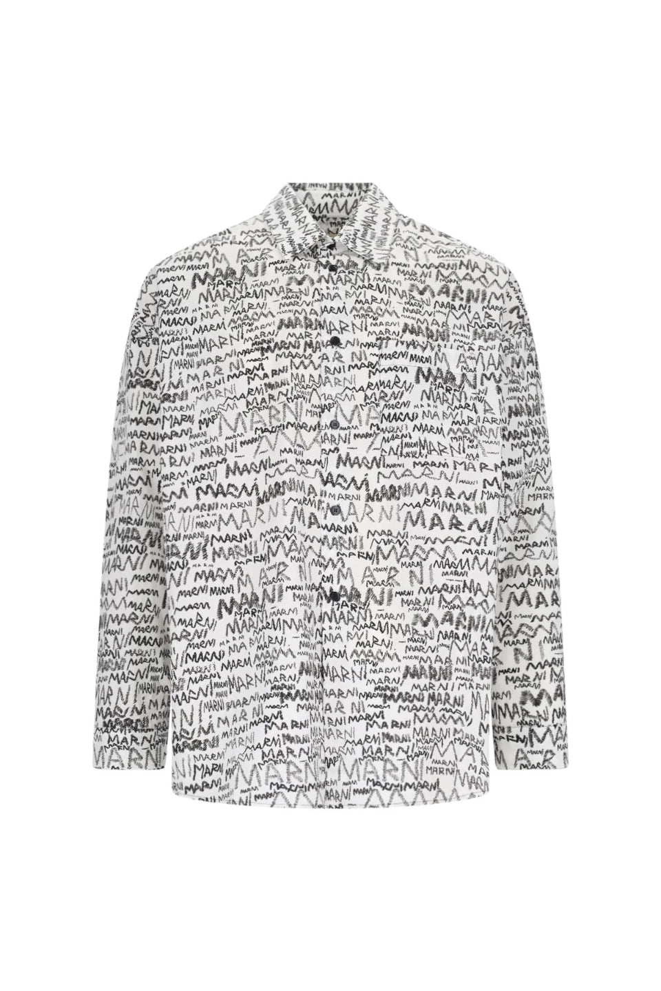 MARIN-Marni Logo All Over Long Sleeved Shirt-NOWALL