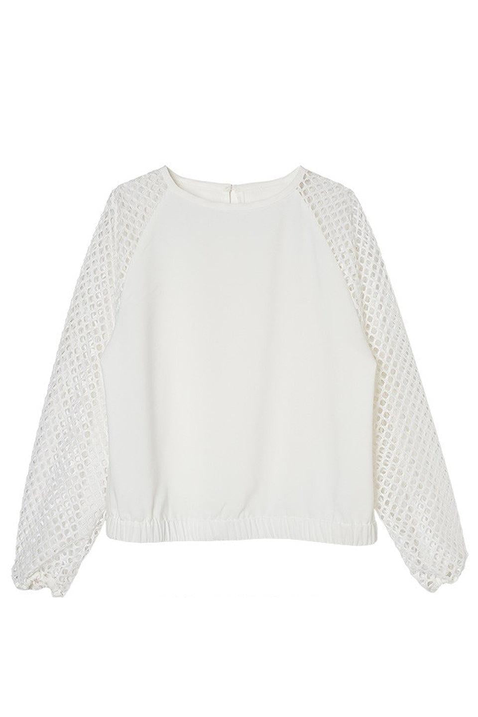 MICALLE MICALLE-Mesh Sleeve Pullover-NOWALL