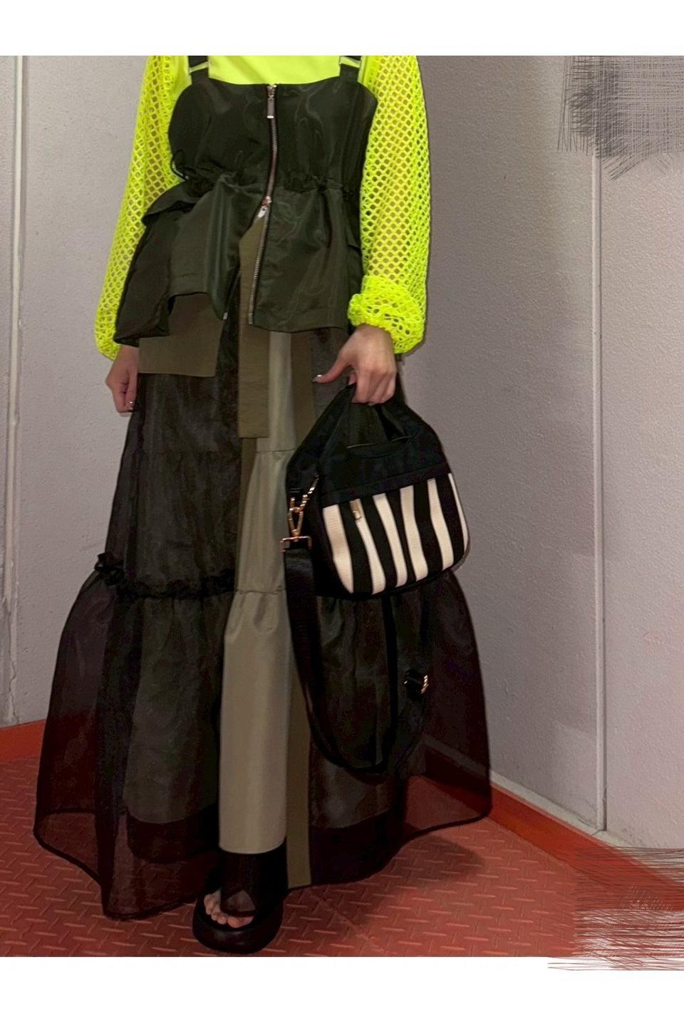 MICALLE MICALLE-Tulle Layered Long Skirt-NOWALL