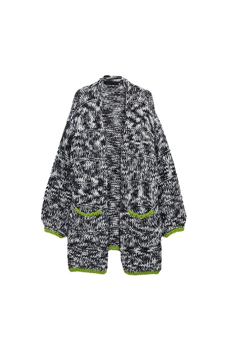 MICALLE MICALLE-Mixed Yarn Long Cardigan-NOWALL