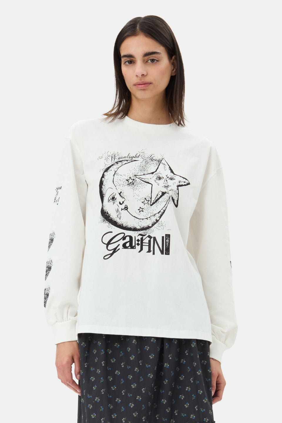 GANNI-Moonlight Long Sleeve T-shirt-NOWALL