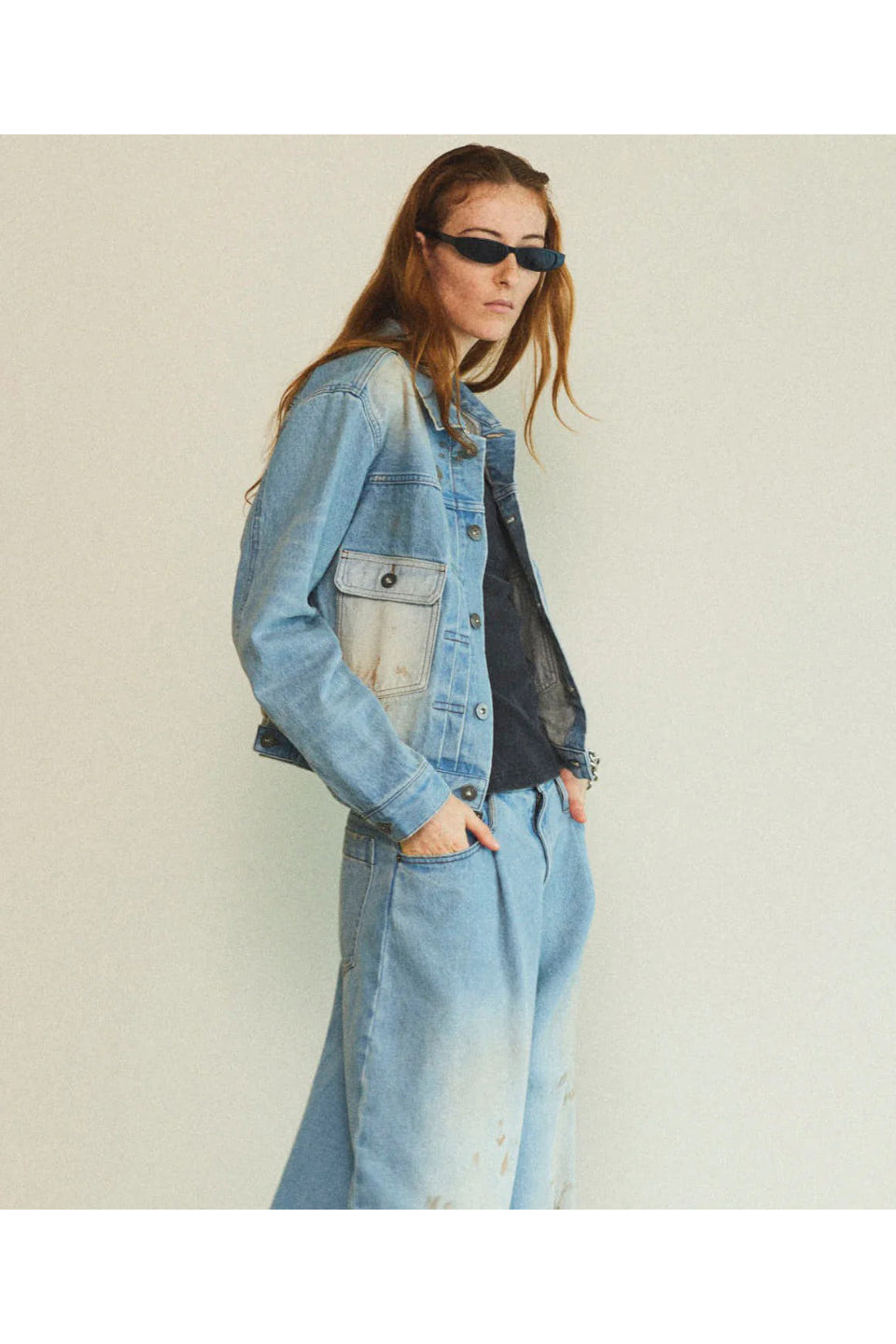 MAISON SPECIAL-Mud Draw Ring Die Denim Jacket-NOWALL