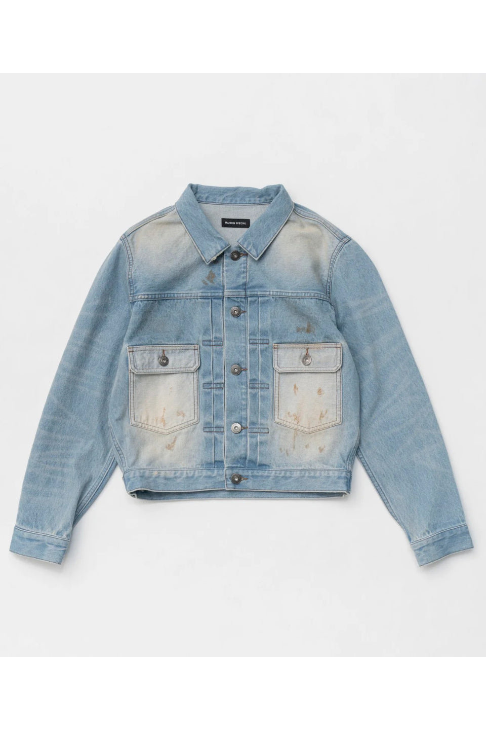 MAISON SPECIAL-Mud Draw Ring Die Denim Jacket-NOWALL