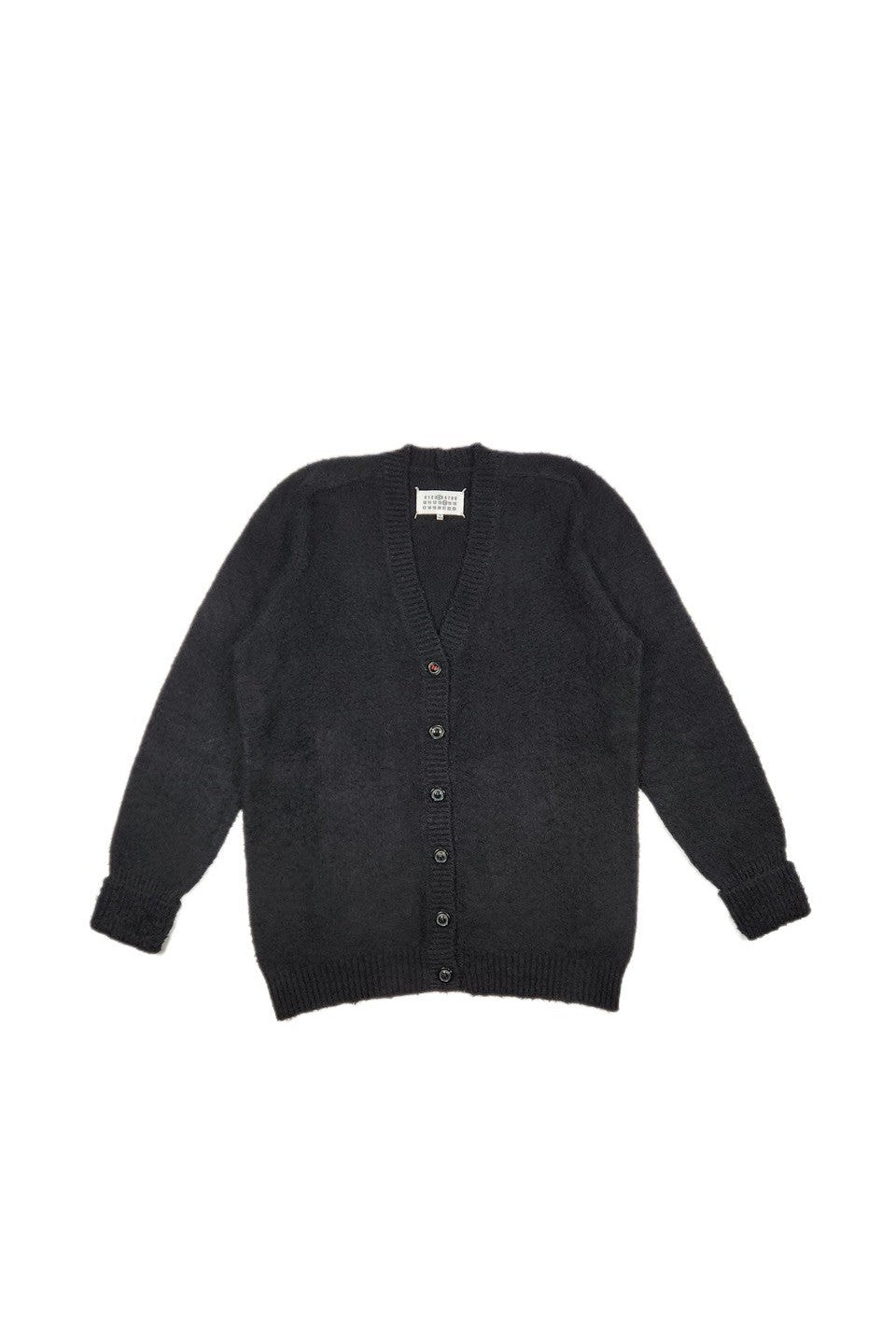 Maison Margiela-OVERSIZED COTTON NYLON PILE KNIT CARDIGAN-NOWALL