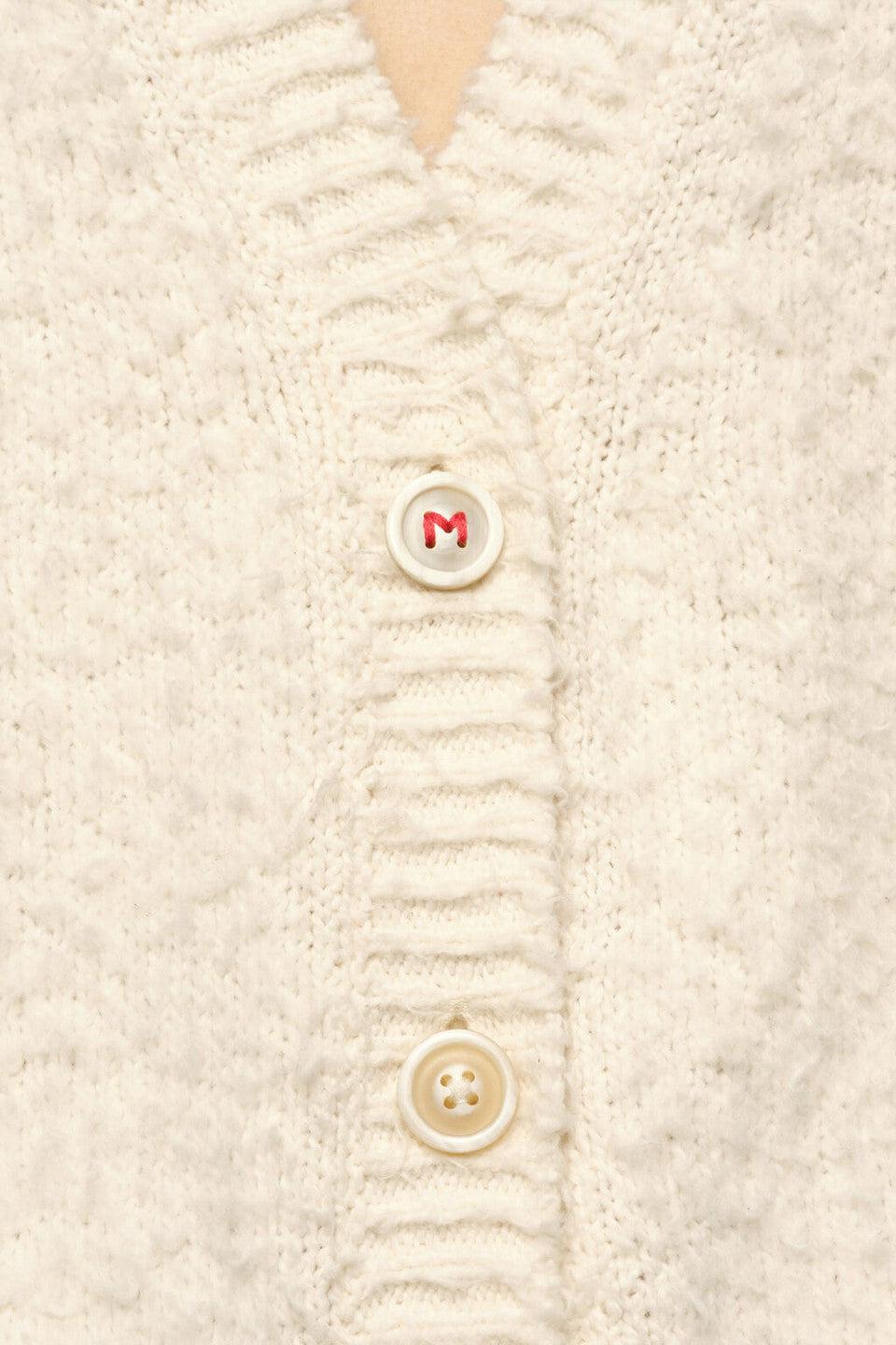 Maison Margiela-OVERSIZED COTTON NYLON PILE KNIT CARDIGAN-NOWALL