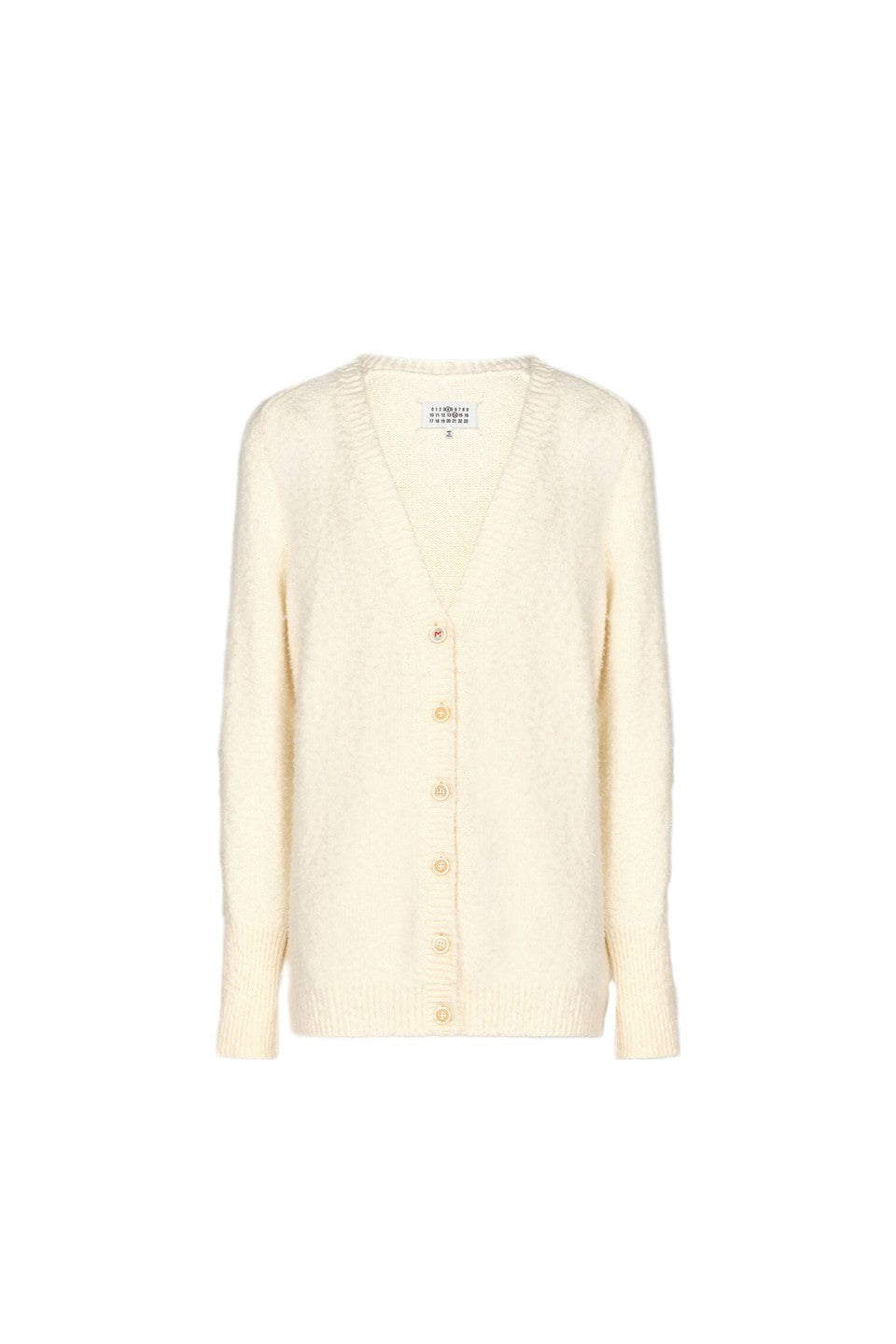 Maison Margiela-OVERSIZED COTTON NYLON PILE KNIT CARDIGAN-NOWALL