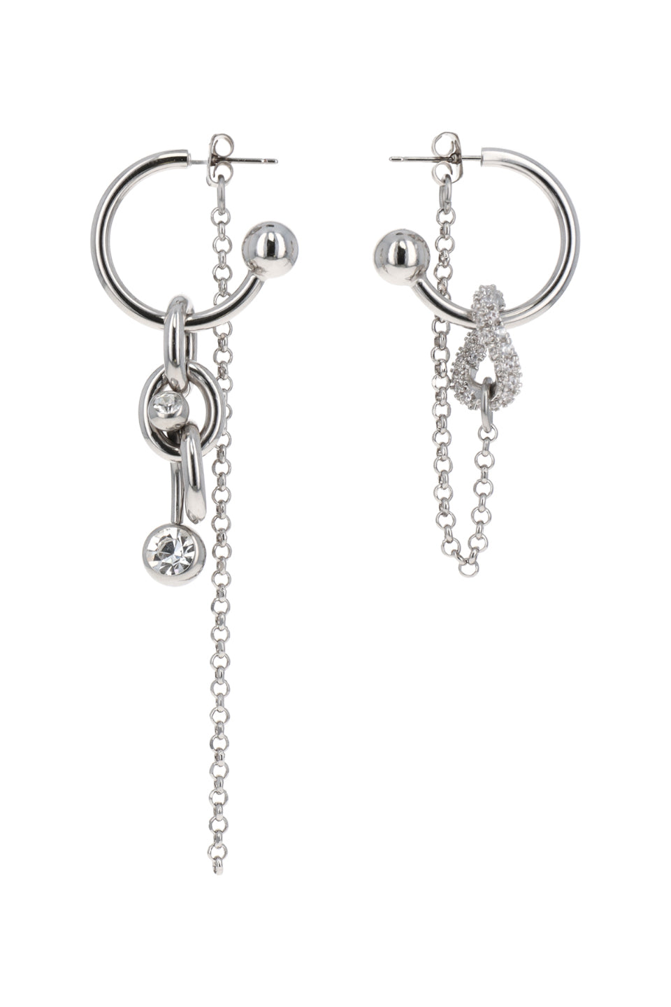 JUSTINE CLENQUET-Open Hoop Earrings with Charms-NOWALL