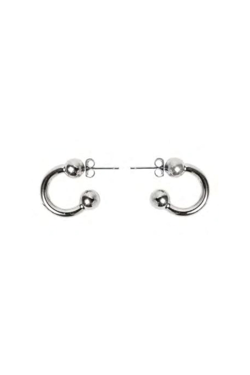 JUSTINE CLENQUET-Open Round Hoop Earrings-NOWALL