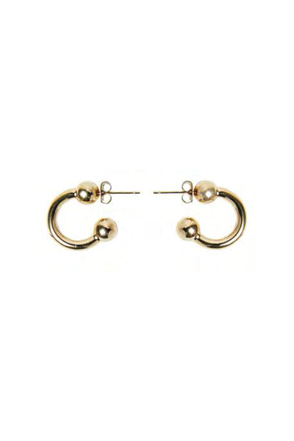 JUSTINE CLENQUET-Open Round Hoop Earrings-NOWALL