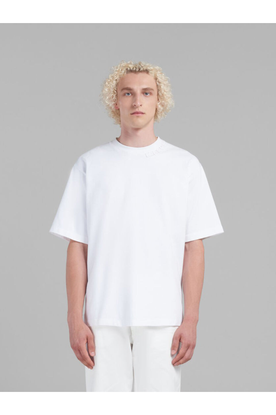 MARIN-Oversized Organic Cotton T-shirt with Marni Patch-NOWALL