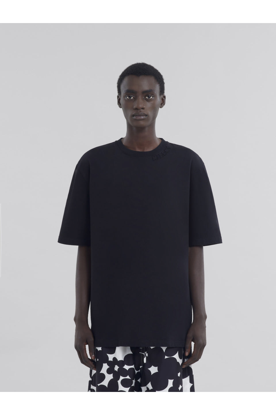 MARNI-Oversized Organic Cotton T-shirt with Marni Patch-NOWALL