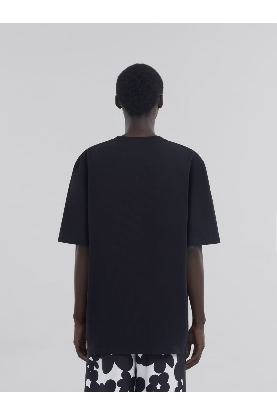 MARNI-Oversized Organic Cotton T-shirt with Marni Patch-NOWALL