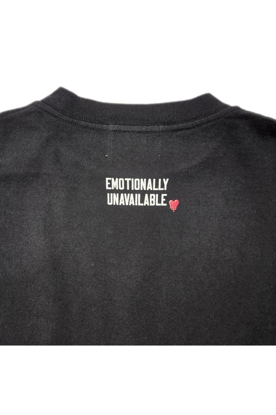 EMOTIONALLY UNAVAILABLE-PLAIN POCKET TEE-NOWALL