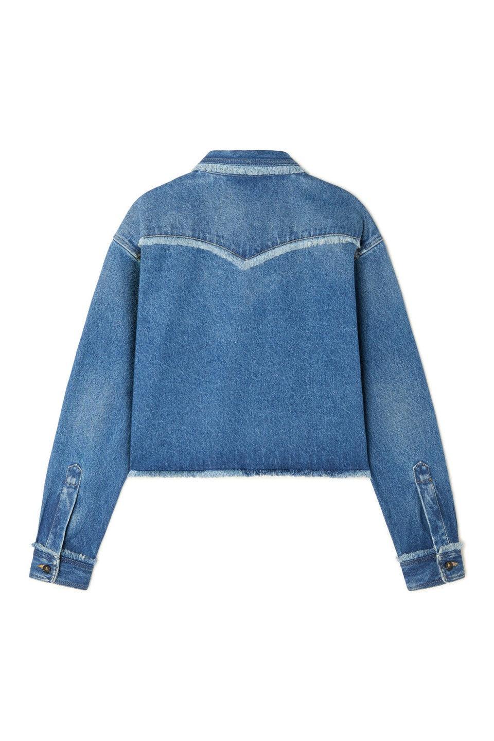 ALANUI-Pacific Roads Cropped Denim Shirt-NOWALL