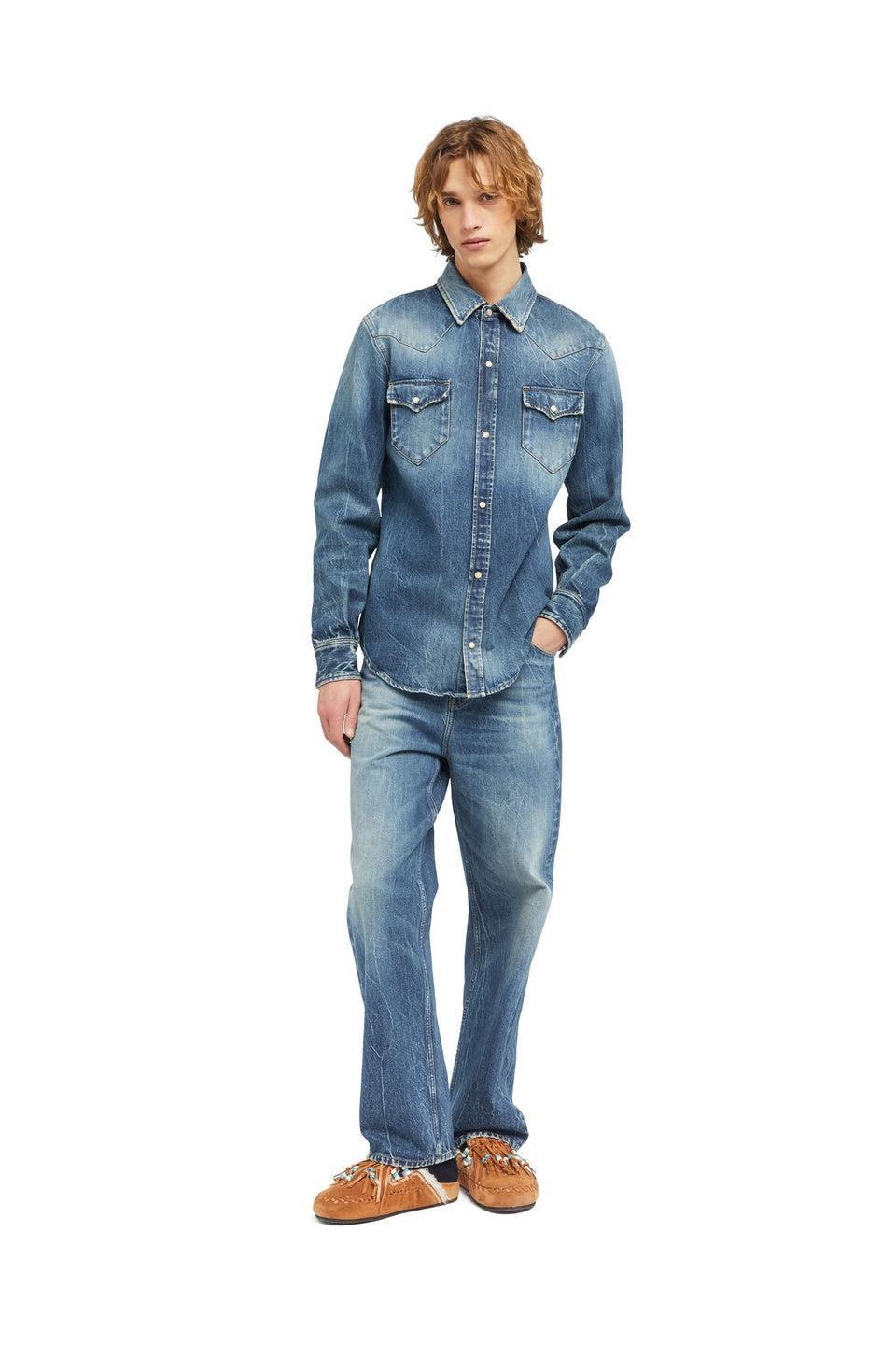 ALANUI-Pacific Roads Denim Shirt-NOWALL