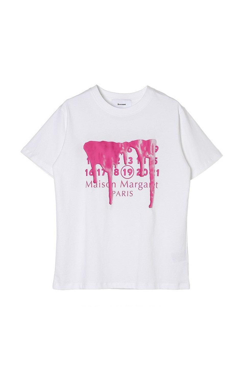 MICALLE MICALLE-Painted Logo Short Sleeve Tee-NOWALL