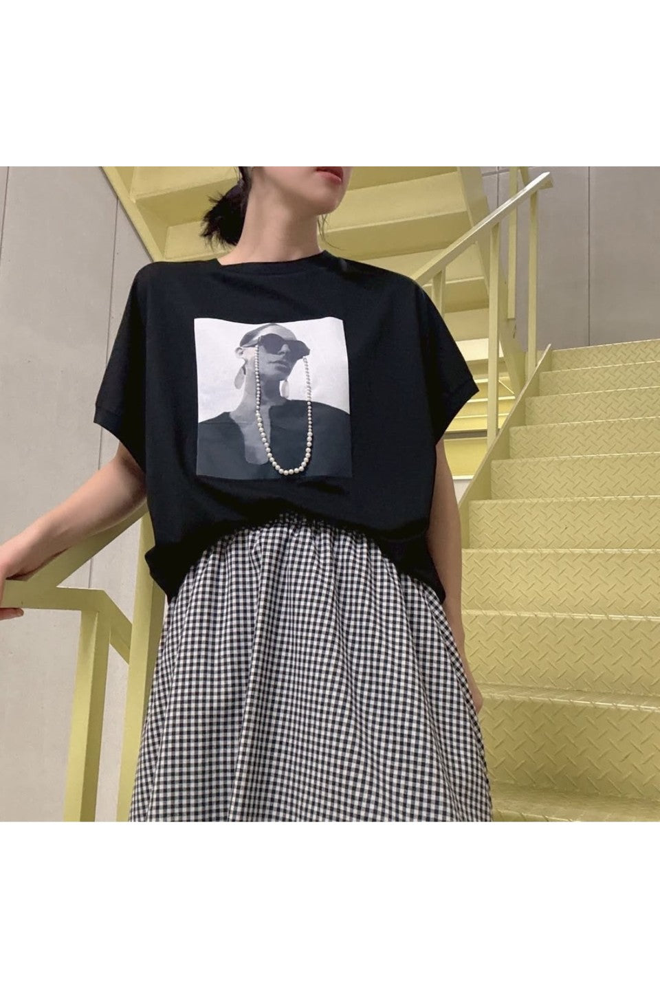 MICALLE MICALLE-Photo Print T-Shirt-NOWALL