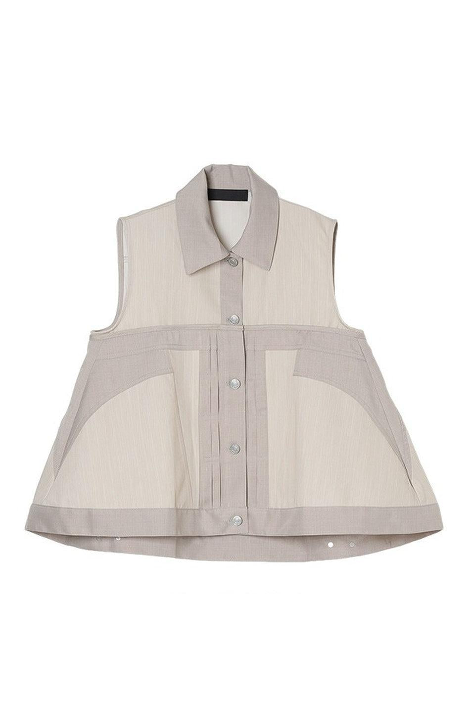 MICALLE MICALLE-Pinstripe Layered Vest-NOWALL