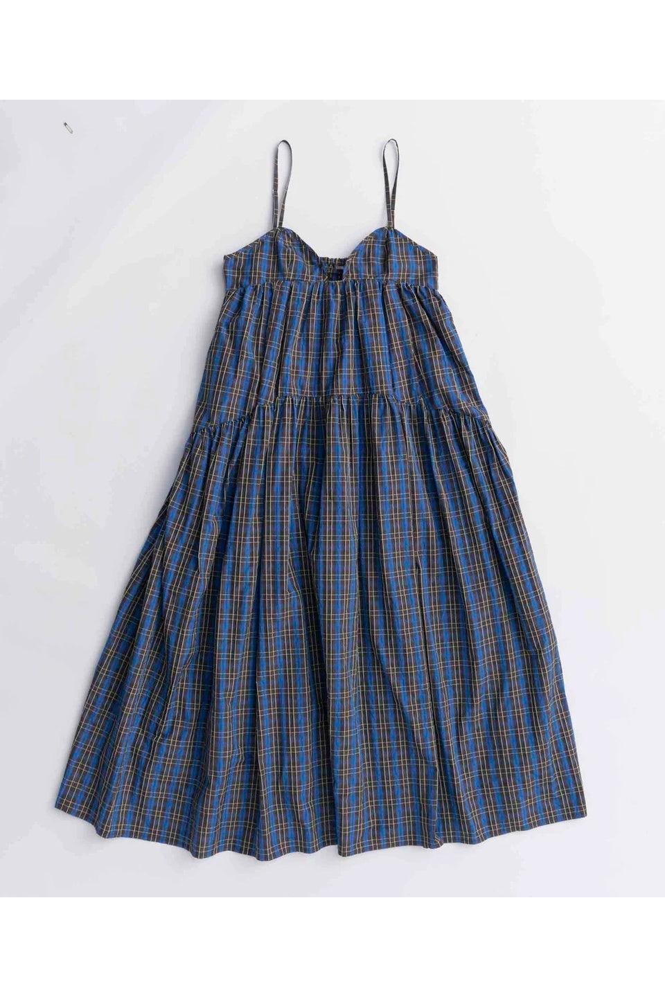 MAISON SPECIAL-Plaid Taffeta Voluminous Dress-NOWALL