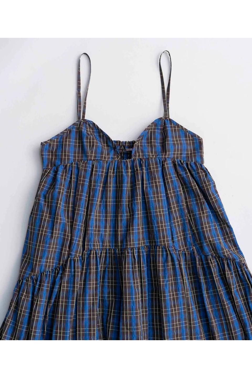 MAISON SPECIAL-Plaid Taffeta Voluminous Dress-NOWALL