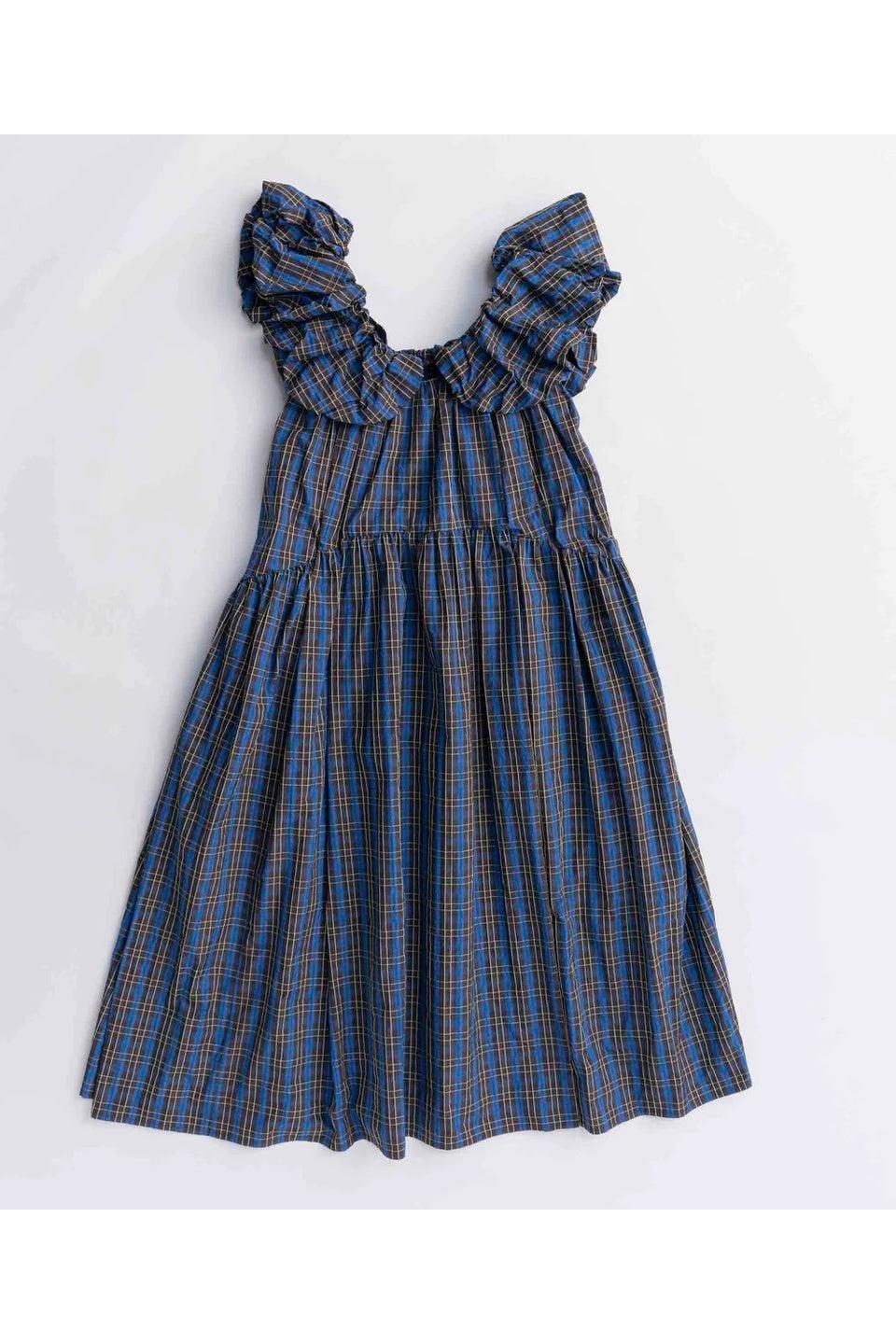 MAISON SPECIAL-Plaid Taffeta Voluminous Dress-NOWALL