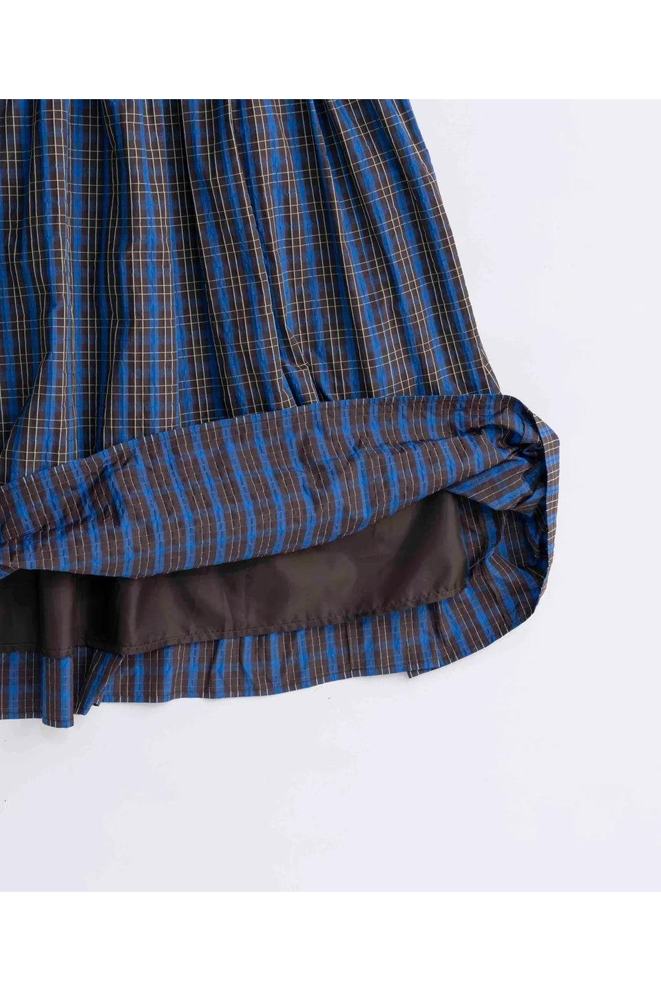 MAISON SPECIAL-Plaid Taffeta Voluminous Dress-NOWALL