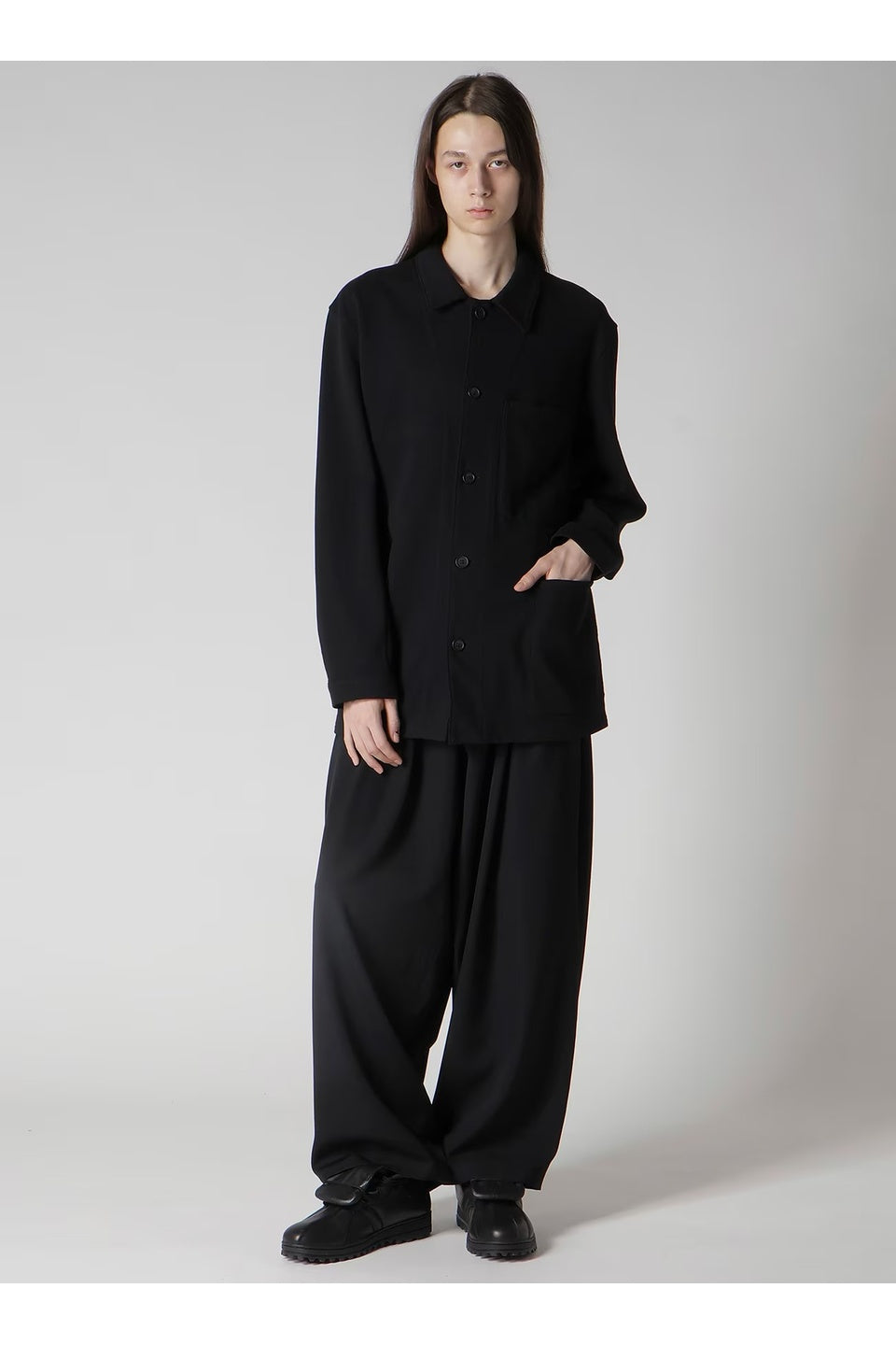 Yohji Yamamoto POUR HOMME-Regulation French Terry Shirt Jacket-NOWALL