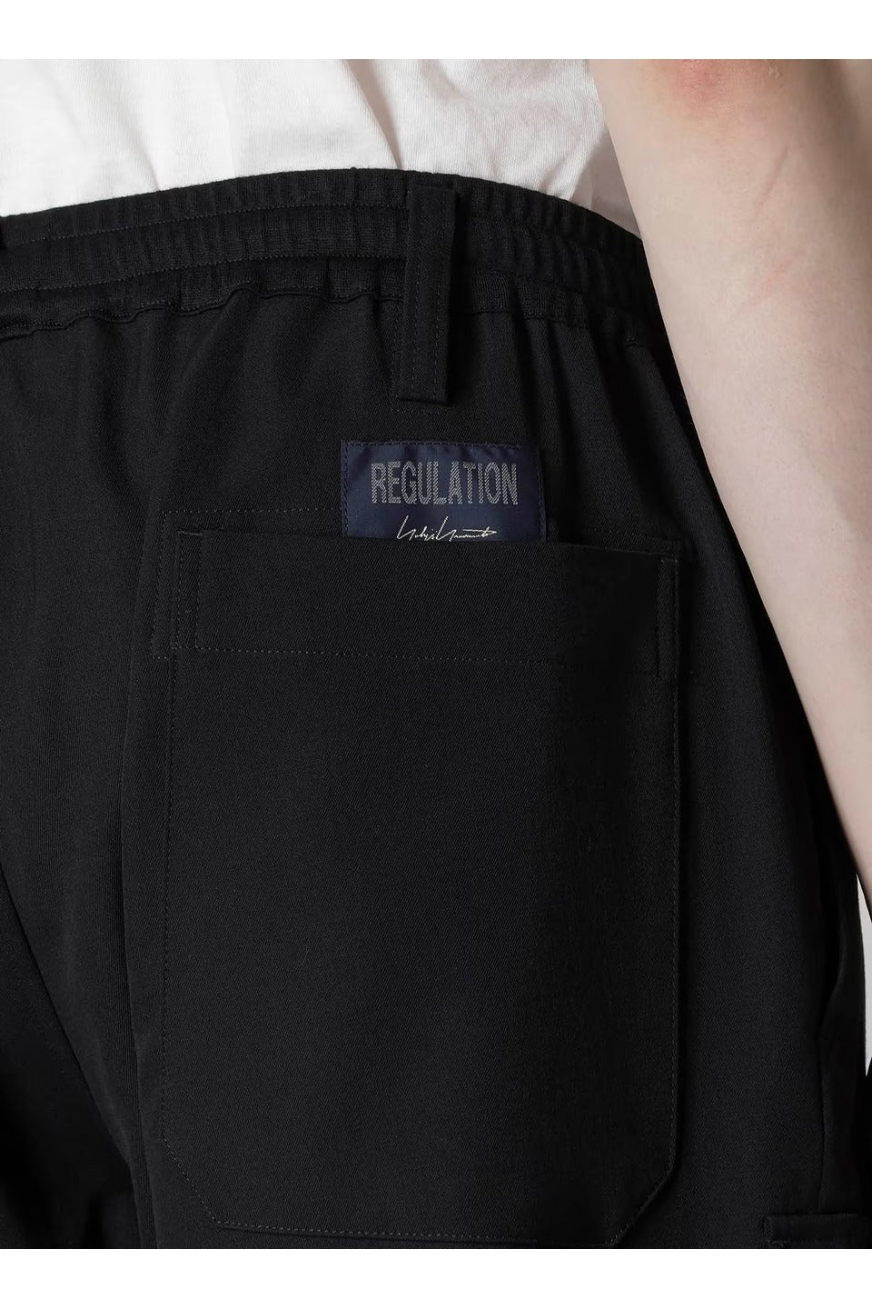 Yohji Yamamoto POUR HOMME-Regulation Gabardine Rib Flap Pocket Pants-NOWALL
