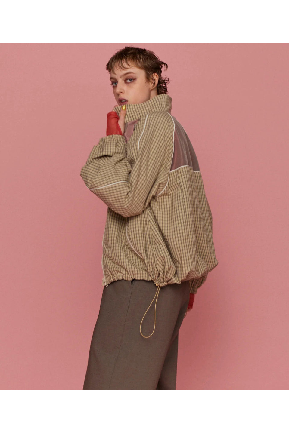 MAISON SPECIAL-Reversible Plaid Pattern Blouson-NOWALL