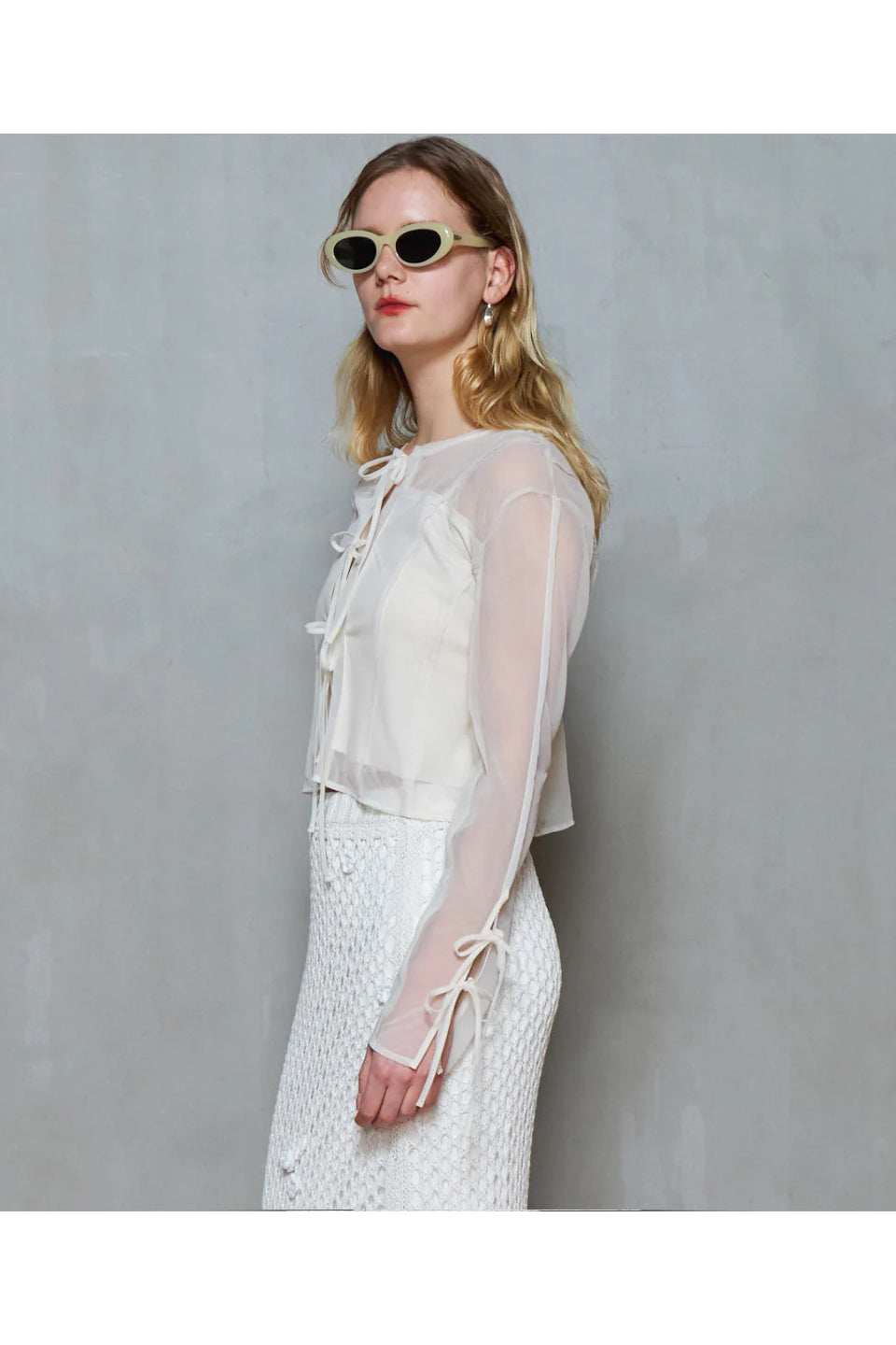 MAISON SPECIAL-Reversible Sheer Cardigan-NOWALL