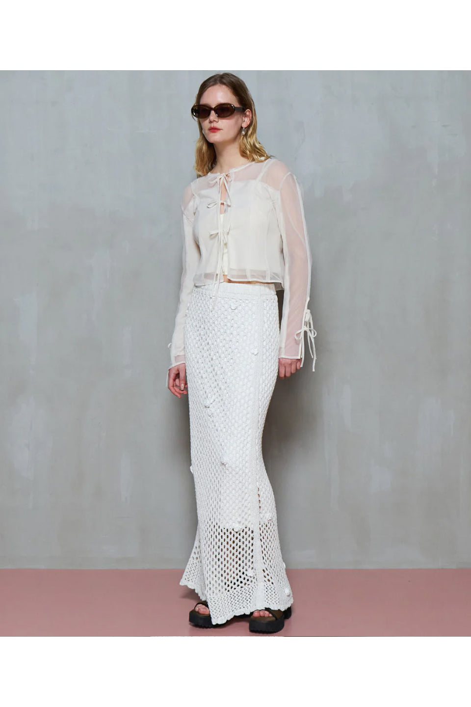 MAISON SPECIAL-Reversible Sheer Cardigan-NOWALL