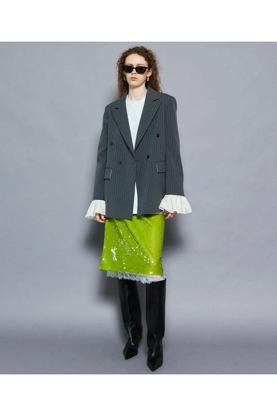 MAISON SPECIAL-Ruffle Sleeves Jacket-NOWALL