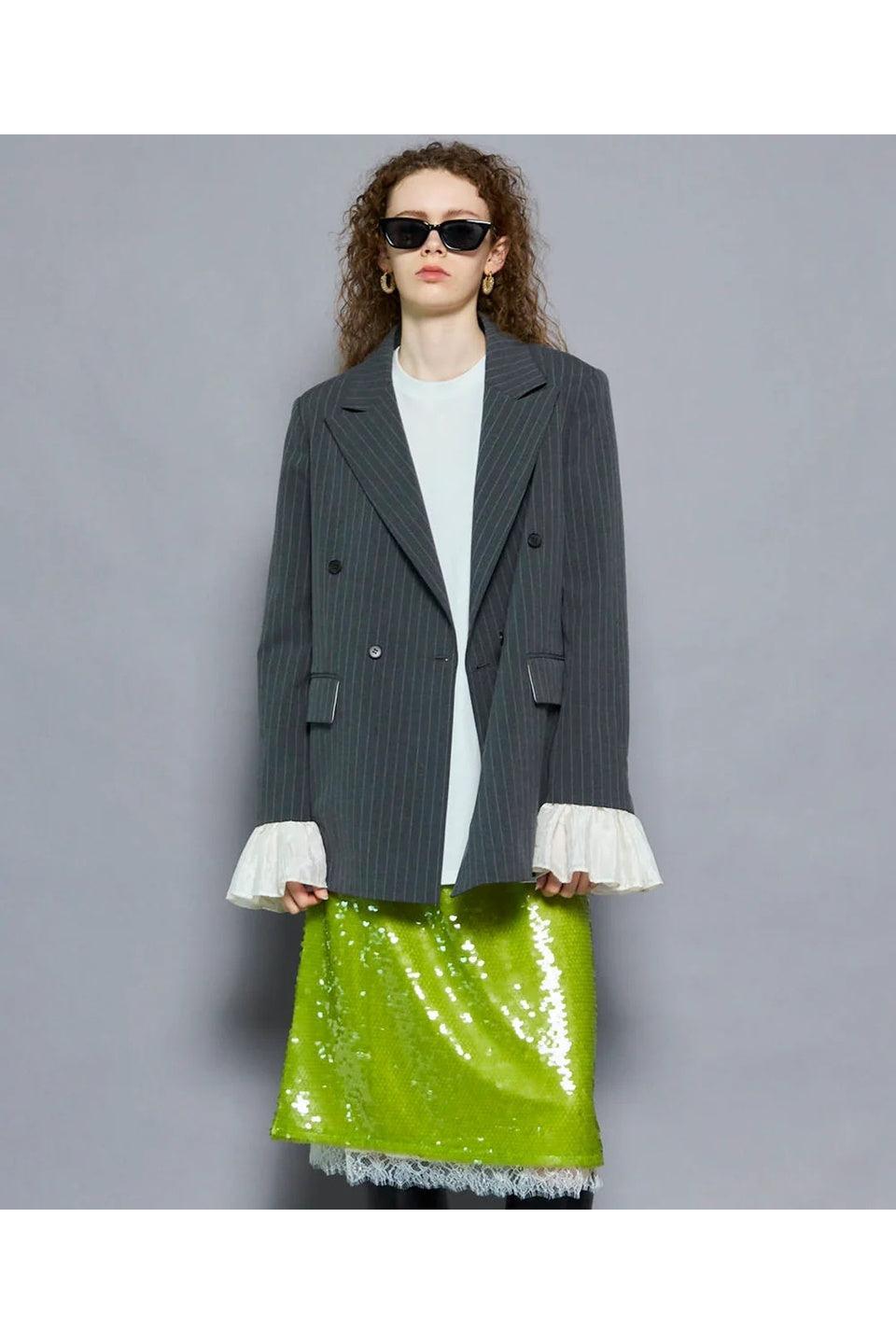 MAISON SPECIAL-Ruffle Sleeves Jacket-NOWALL