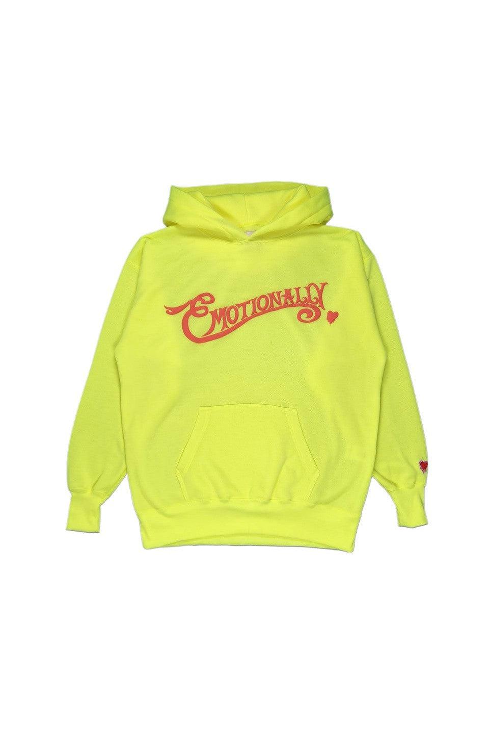 EMOTIONALLY UNAVAILABLE-SCRIPT LOGO HOODIE-NOWALL