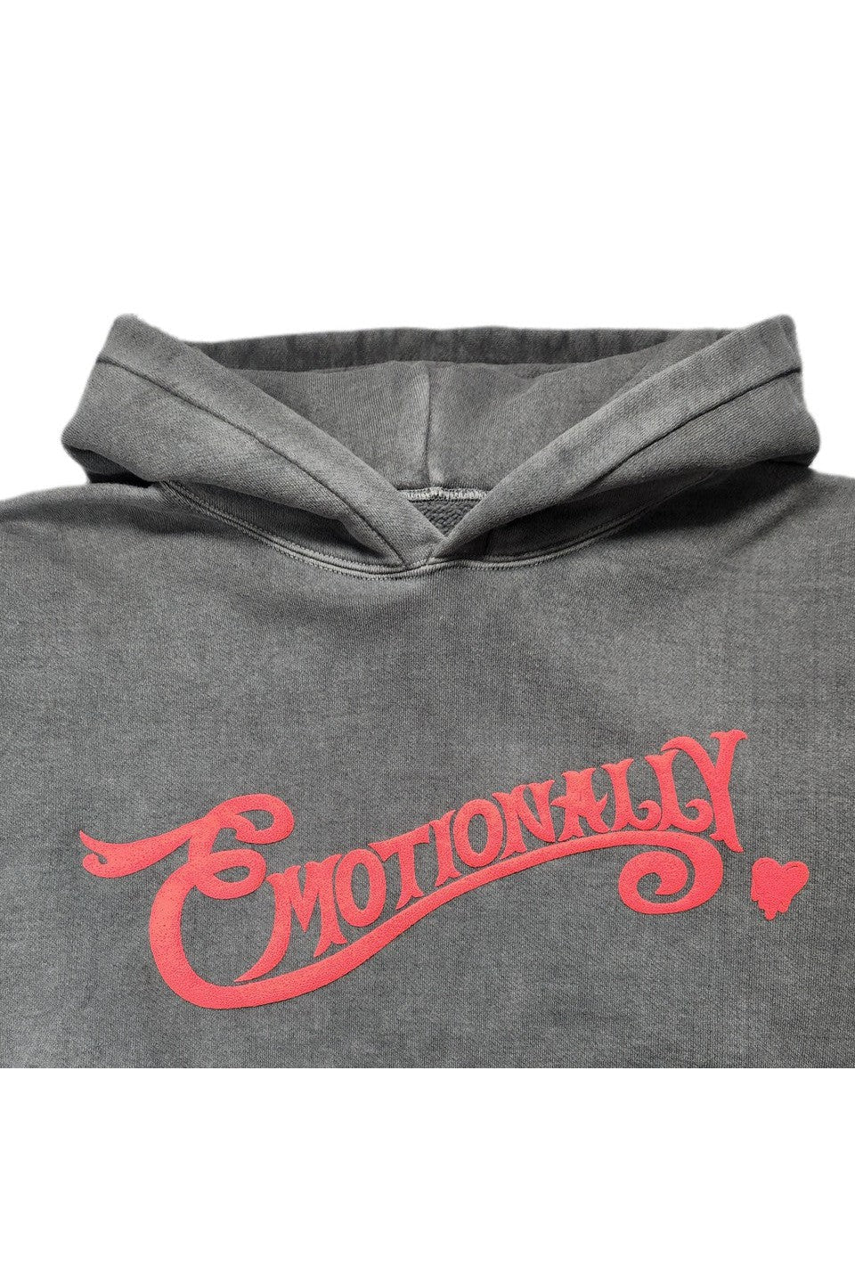 EMOTIONALLY UNAVAILABLE-SCRIPT LOGO HOODIE-NOWALL