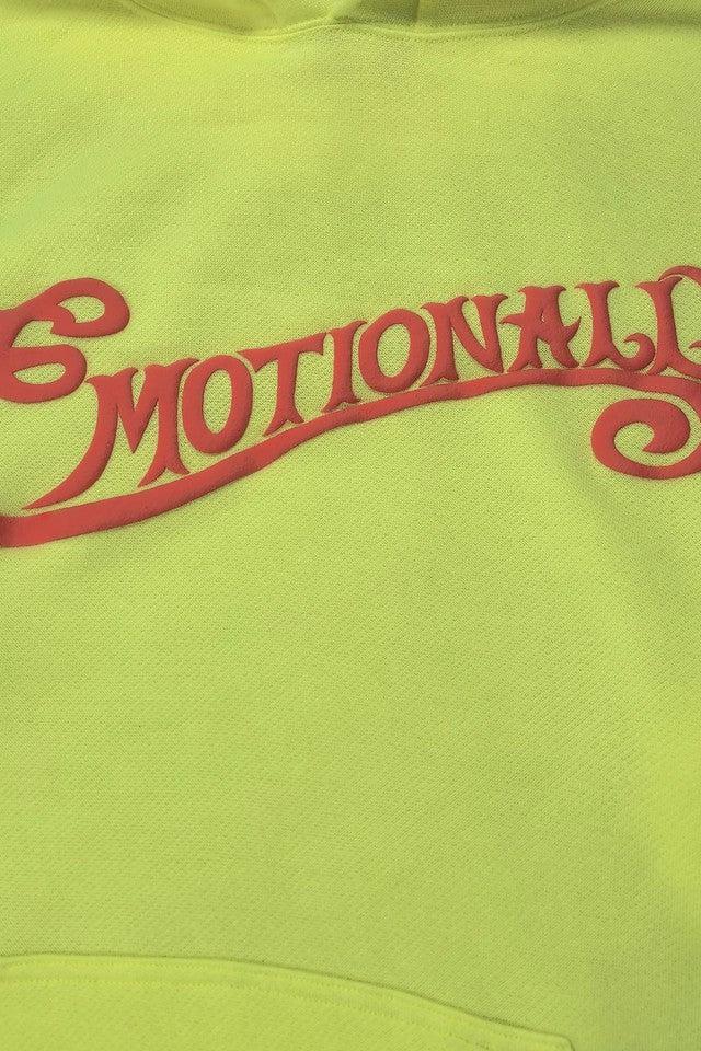 EMOTIONALLY UNAVAILABLE-SCRIPT LOGO HOODIE-NOWALL