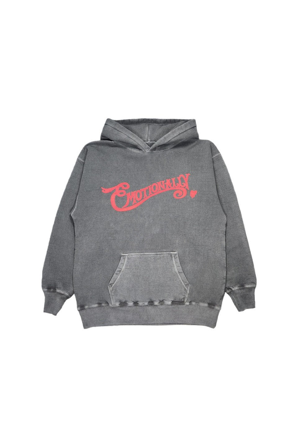 EMOTIONALLY UNAVAILABLE-SCRIPT LOGO HOODIE-NOWALL