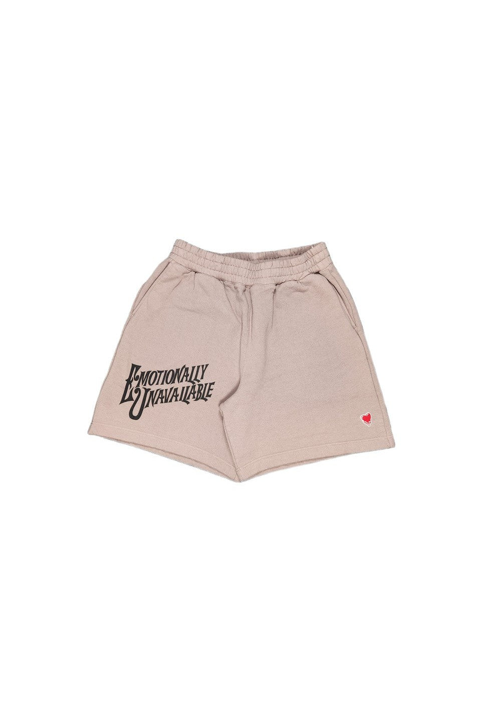 EMOTIONALLY UNAVAILABLE-SCRIPT LOGO SWEAT SHORTS-NOWALL