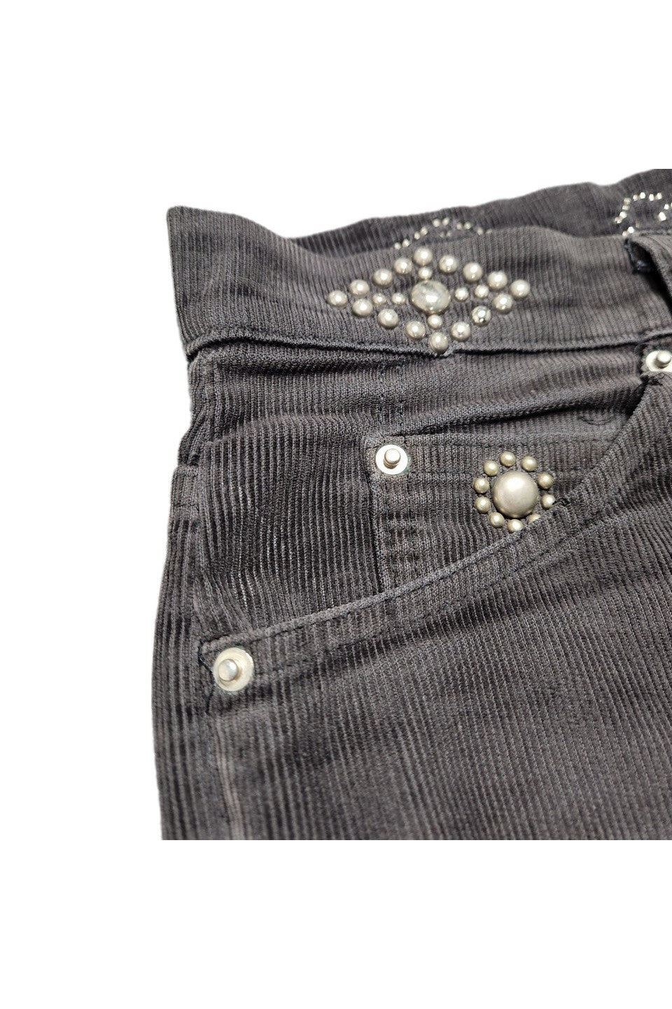 DENIM DOCTORS-STUDDED CORDUROY PANTS-NOWALL